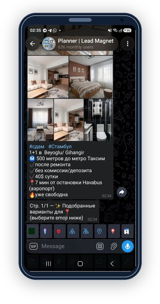 Быстрые варианты premium emoji и кнопка полного каталога